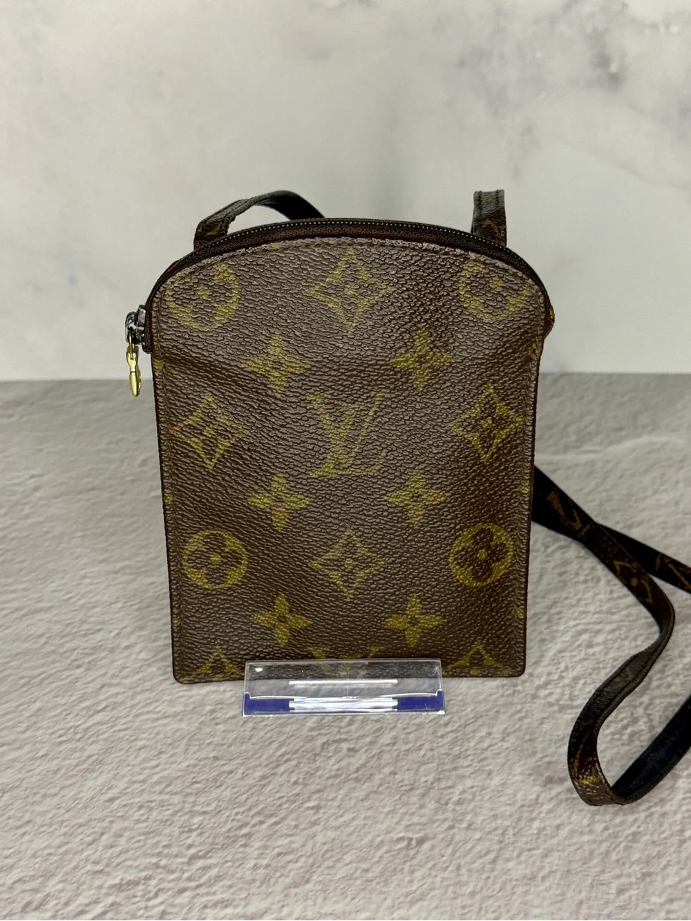 Louis Vuitton Monogram Pochette Secret Vintage Mini Crossbody Pouch Bag